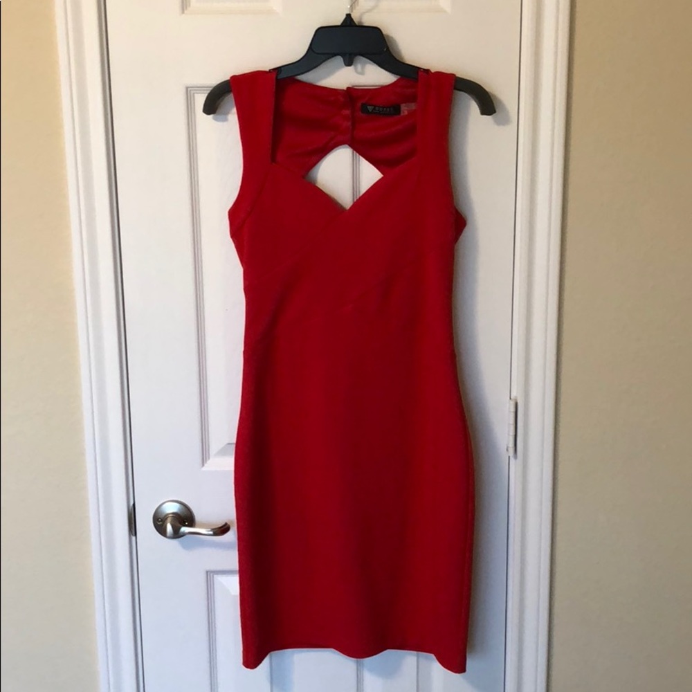 Guess Red Midi Dress